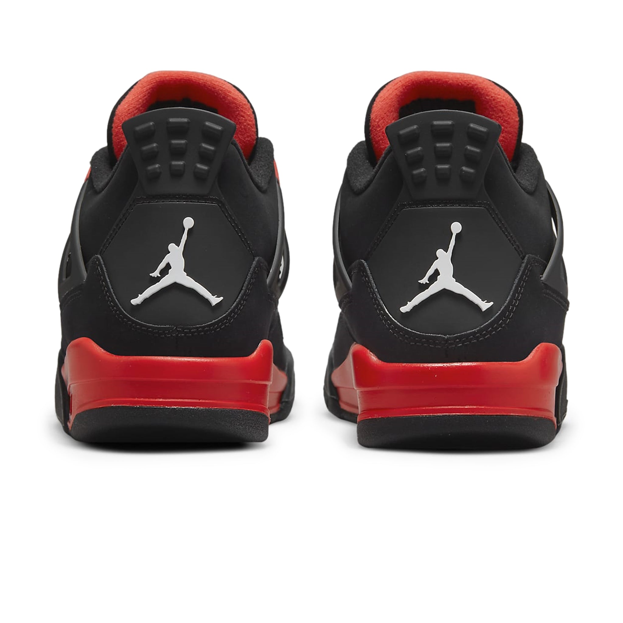 Heel view of Air Jordan 4 Retro Red Thunder (GS) 408452-016